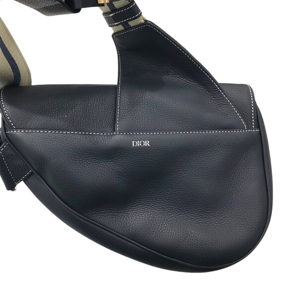 DIORSaddle Grained Calfskin Saddle Bag Navy Blue - Picture 2 of 8